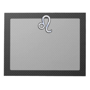 Chrome Like Leo Zodiac Sign auf Schlangenhaut Notizblock