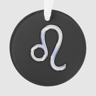 Chrome Like Leo Zodiac Sign auf Schlangenhaut Ornament