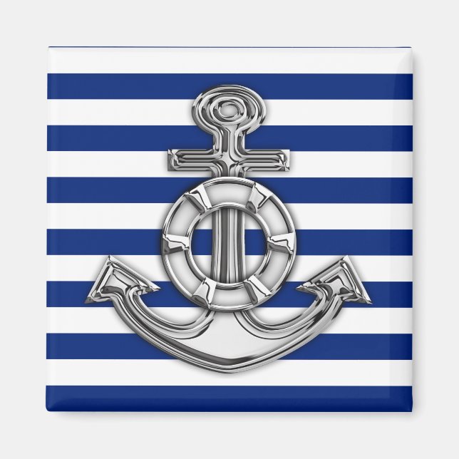 Chrome Like Lifesaver auf Nautic Stripes Magnet (Vorne)