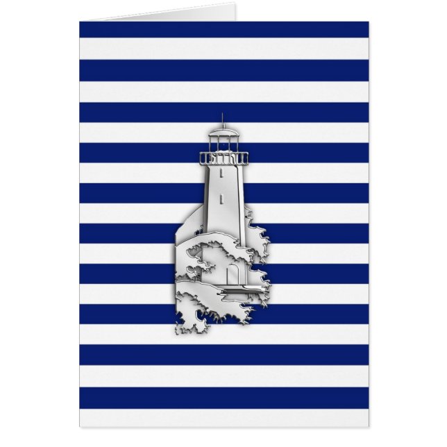 Chrome Like Lighthouse on Nautical Stripes (Vorne)