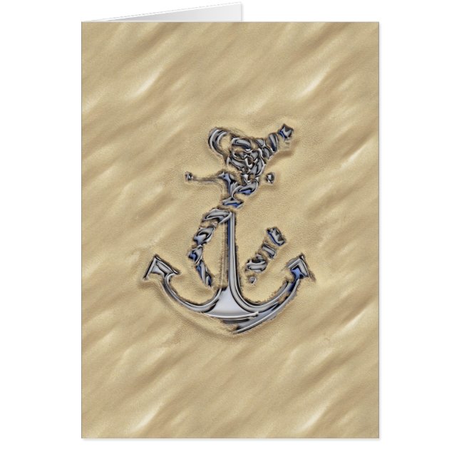 Chrome Like Rope Anchor in the Sand (Vorne)