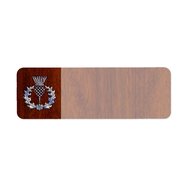 Chrome Like Thistle auf Mahogany Wood Style (Vorne)