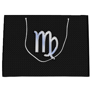 Chrome Like Virgo Zodiac Sign auf Schlangenhaut Große Geschenktüte