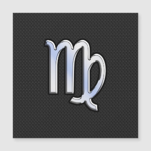 Chrome Like Virgo Zodiac Sign auf Schlangenhaut Magnetkarte