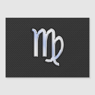 Chrome Like Virgo Zodiac Sign auf Schlangenhaut Magnetkarte