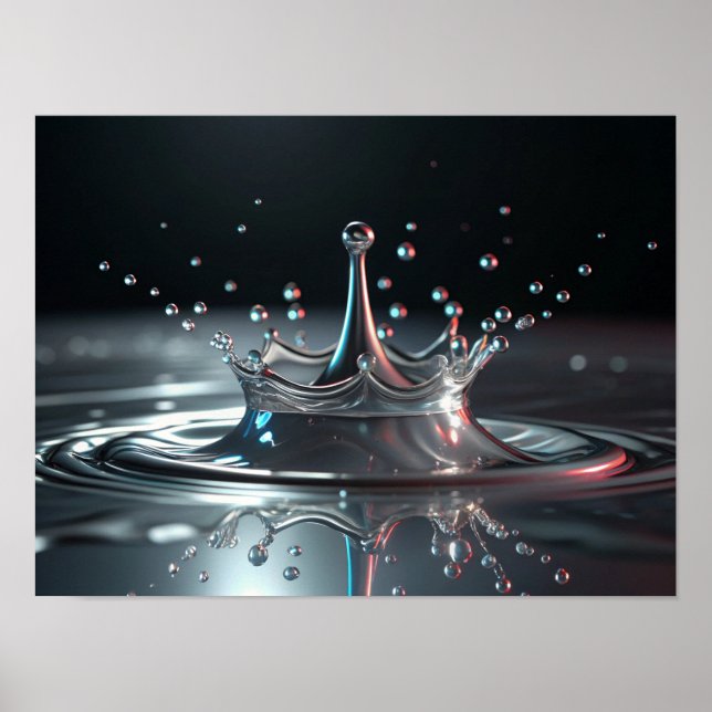 Chrome Liquid Splash Poster (Vorne)