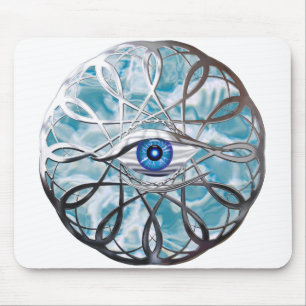 Chrome Mystisches Auge Design Mousepad