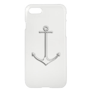 Chrome Nautical Anchor iPhone SE/8/7 Hülle