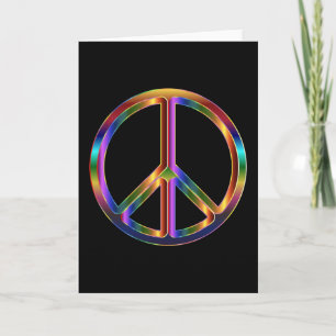 Chrome Peace Sign Karte