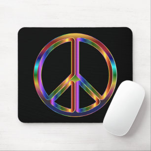 Chrome Peace Sign Mousepad