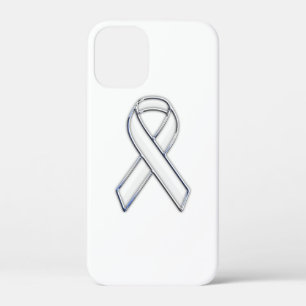 Chrome Print Belted White Ribbon Awareness Case-Mate iPhone Hülle