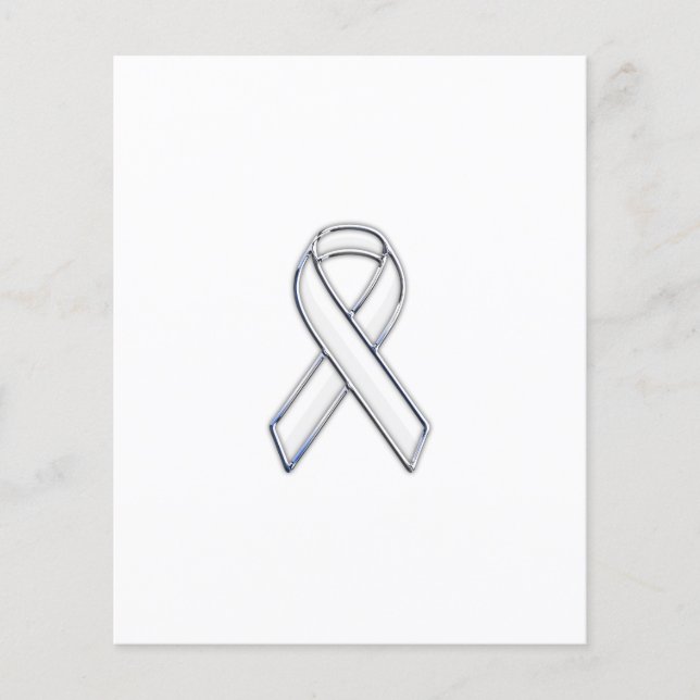 Chrome Print Belted White Ribbon Awareness Flyer (Vorne)