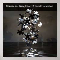 Chrome Puzzle Ascension: Abstrakte moderne Kunst