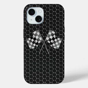 Chrome Racing Flags auf Honeycombs Case-Mate iPhone Hülle