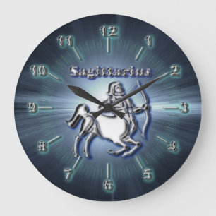 Chrome Sagittarius Große Wanduhr
