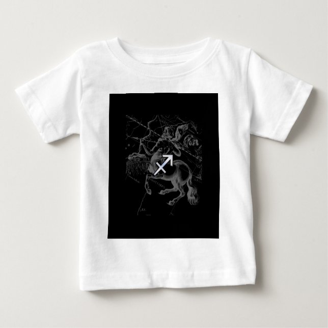 Chrome Sagittarius Zodiac Sign Hevelius circa 1690 Baby T-shirt (Vorderseite)