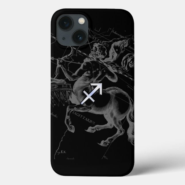 Chrome Sagittarius Zodiac Sign Hevelius circa 1690 Case-Mate iPhone Hülle (Rückseite)