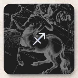 Chrome Sagittarius Zodiac Sign Hevelius circa 1690 Getränkeuntersetzer