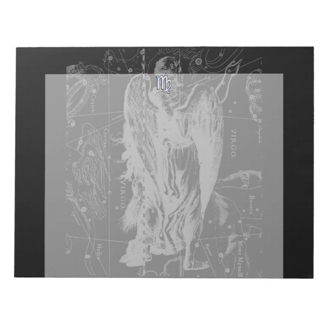 Chrome sieht Virgo Zodiac Sign auf Hevelius Notizblock (Vorderseite)