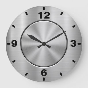 Chrome Silber große Uhr