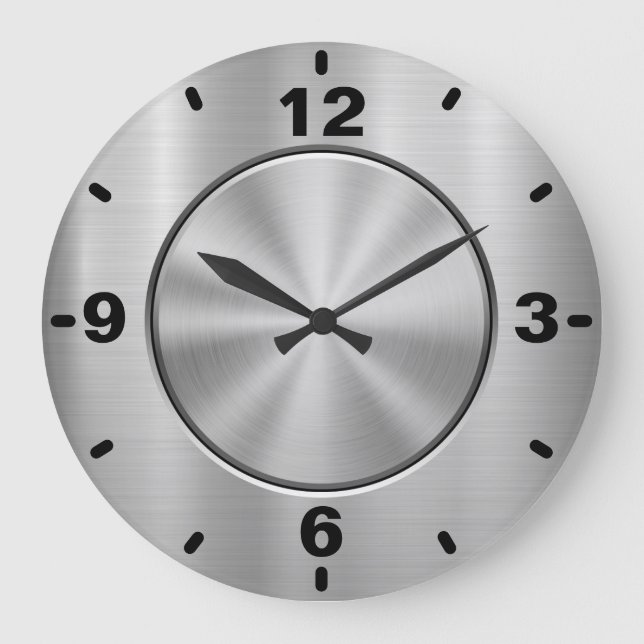 Chrome Silber große Uhr (Vorderseite)