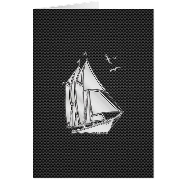 Chrome Silver like Sailboat on Carbon Fibre (Vorne)