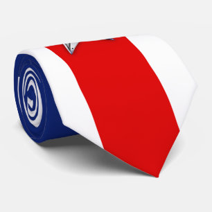 Chrome Silver Star auf Festive Patriotic Colors Krawatte