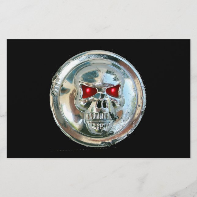 CHROME SKULL BRIEFPAPIER (Vorderseite)