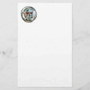 CHROME SKULL BRIEFPAPIER