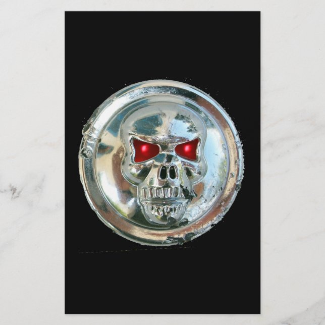 CHROME SKULL BRIEFPAPIER (Vorderseite)