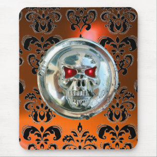 CHROME SKULL, Damaskus, Orangengatter Mousepad