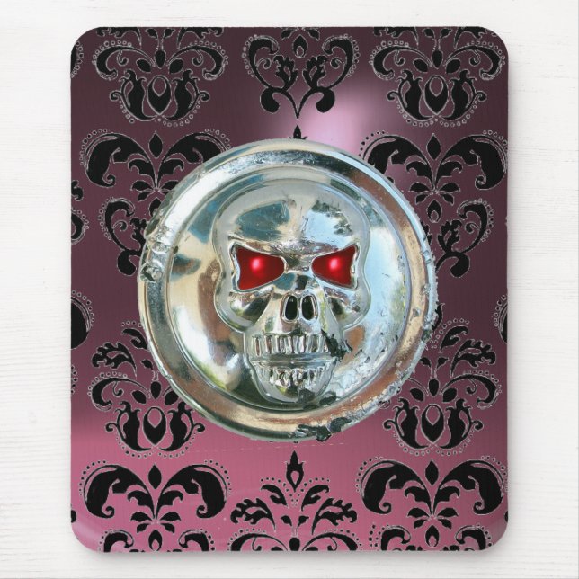 CHROME SKULL, Damast, Lila Amethyst Mousepad (Vorne)