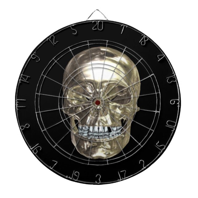 Chrome Skull Dart Board Dartscheibe (vorne)