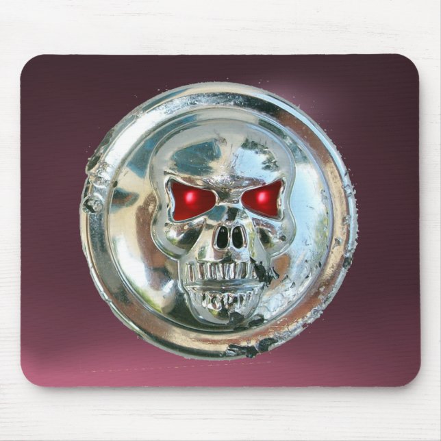 CHROME SKULL , Lila Amethyst Mousepad (Vorne)