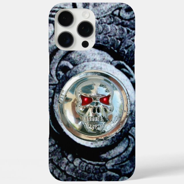 CHROME SKULL MIT FANTASY GRIFFINS Case-Mate iPhone HÜLLE (Rückseite)