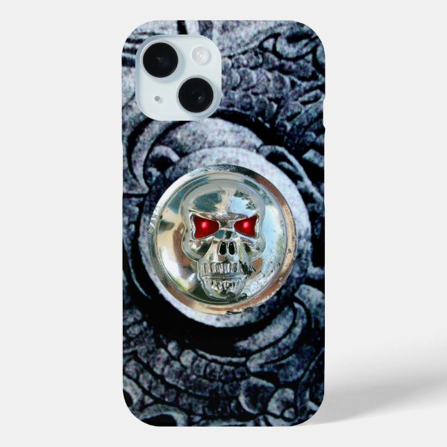 CHROME SKULL MIT FANTASY GRIFFINS Case-Mate iPhone HÜLLE (Rückseite)