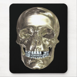 Chrome Skull Mouse Pad Mousepad