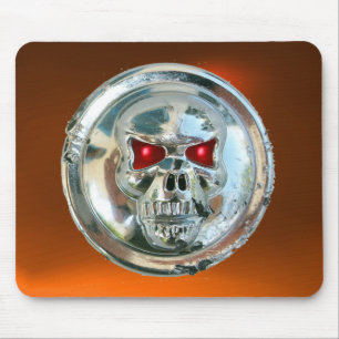 CHROME SKULL, Orange Agate Mousepad