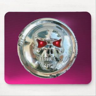 CHROME SKULL, Pink Amethyst Mousepad