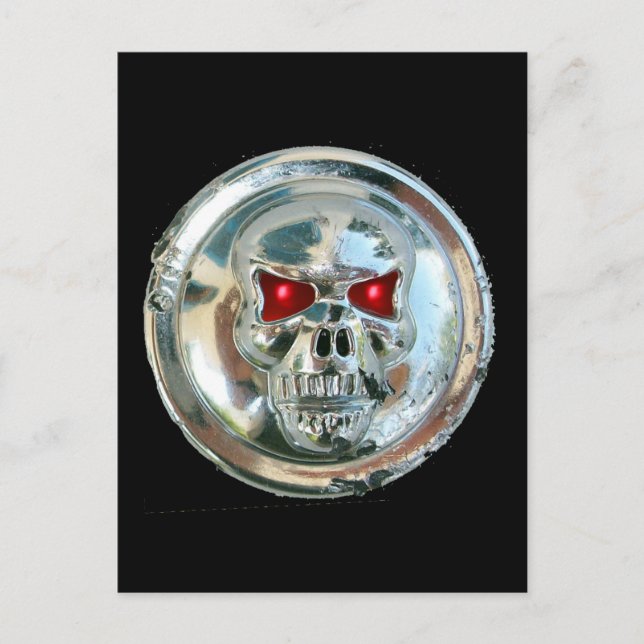 CHROME SKULL POSTKARTE (Vorderseite)