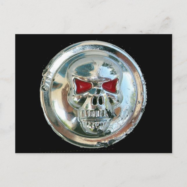 CHROME SKULL POSTKARTE (Vorderseite)