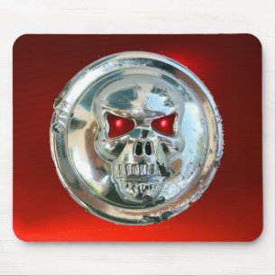 CHROME SKULL , Red Ruby Mousepad