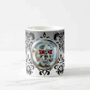 CHROME SKULL RIDERS WHITE BLACK DAMASK KAFFEETASSE