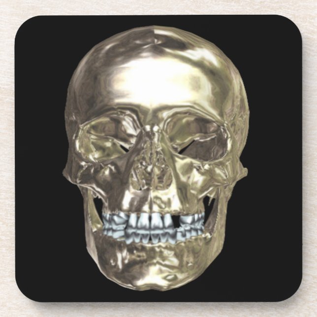 Chrome Skull Untersetzer (Vorderseite)