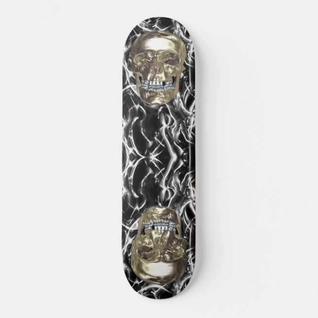 Chrome Skulls Skateboard (Vorderseite)