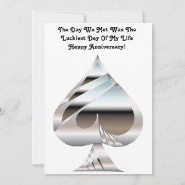 Chrome Spades Anniversary Card Feiertagskarte