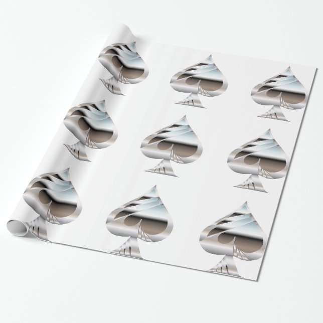 Chrome Spades Geschenkpapier (Ungerollt)