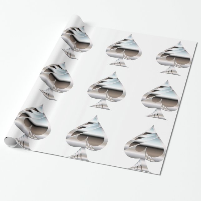 Chrome Spades Wrapping Paper Geschenkpapier (Ungerollt)