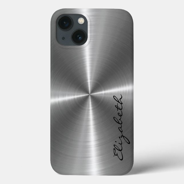Chrome Stainless Steel Metall Look Case-Mate iPhone Hülle (Rückseite)