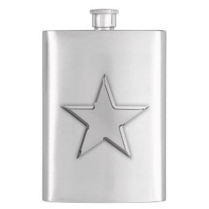 Chrome Star Nautic Print Flachmann